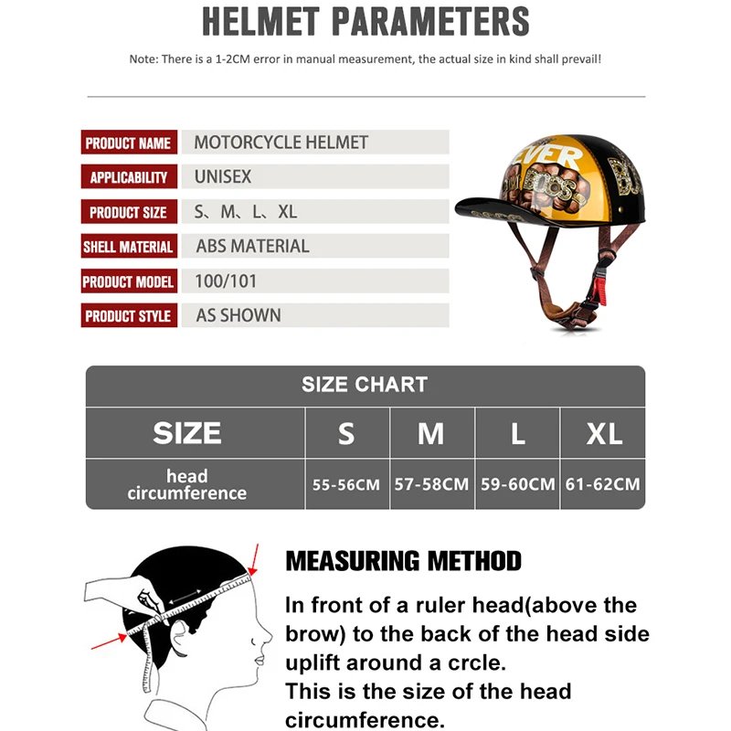 Adult Open Face Summer Retro Motorcycle Vintage Half Helmet Baseball Cap Helmets Children Riding Motocross Men Women