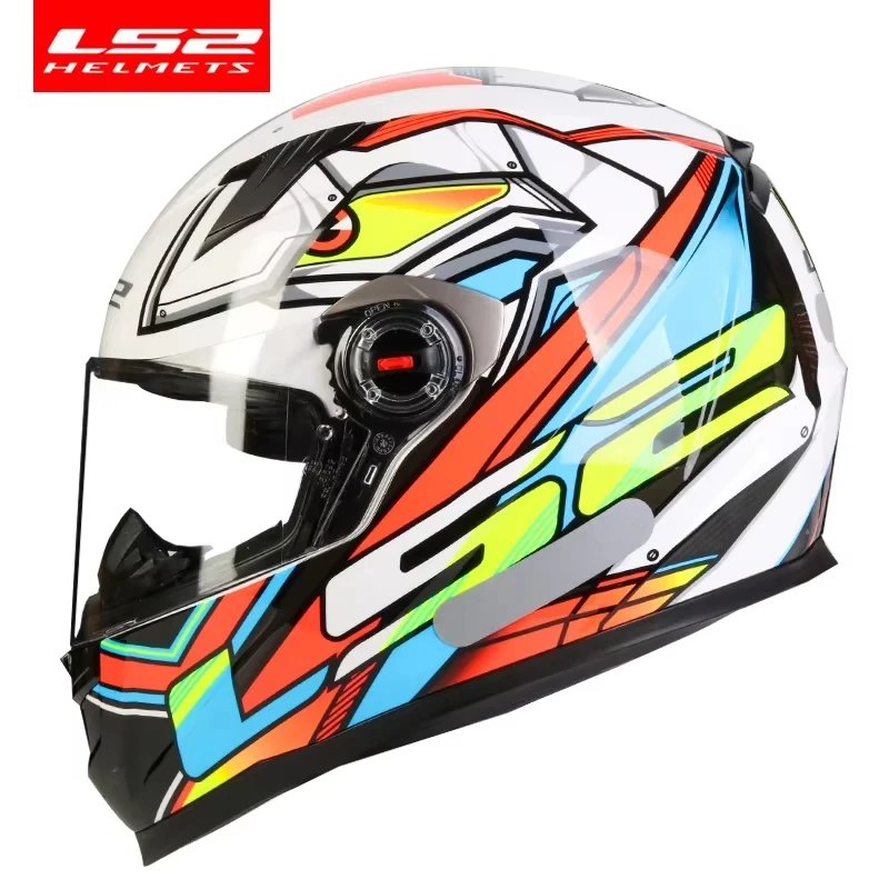 LS2 FF358 Motorcycle Helmet LS2 Draze Full Face Helmet Men Women ABS Shell Motorbike Racing Helmet Cascos Para Moto ECE Approved