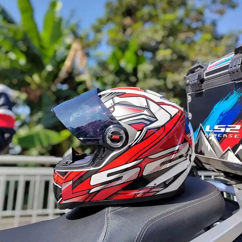 LS2 FF358 Motorcycle Helmet LS2 Draze Full Face Helmet Men Women ABS Shell Motorbike Racing Helmet Cascos Para Moto ECE Approved