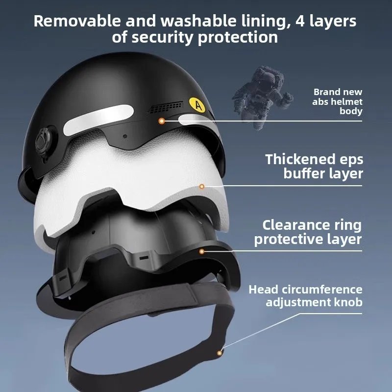New Electric Bike Motorcycle Half Helmet - Unisex Safety Helmet for Men & Women