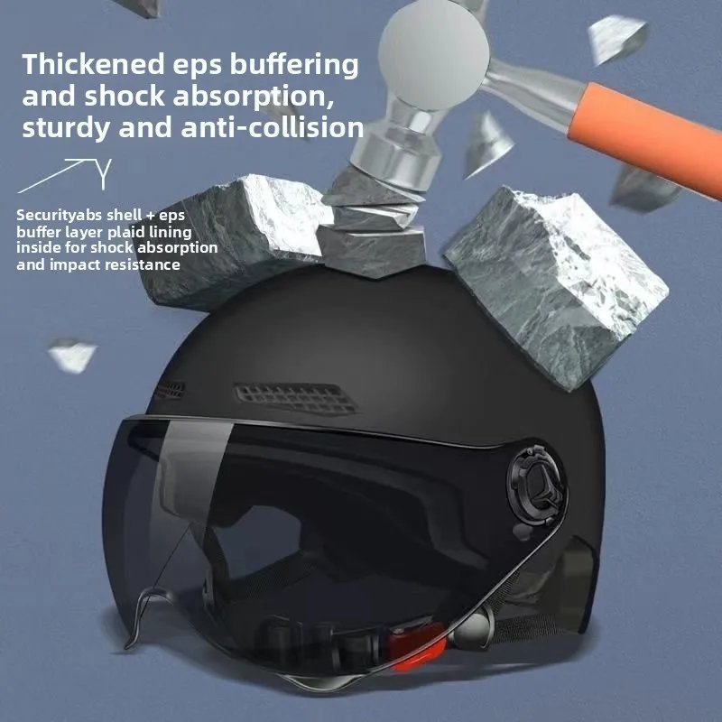 New Electric Bike Motorcycle Half Helmet - Unisex Safety Helmet for Men & Women