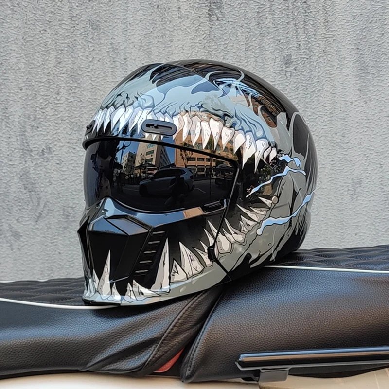 New Scorpion Retro Motorcycle Cascos Moto Locomotive Personality Multi-purpose Combination Helmet Half M L XL XXL XXXL