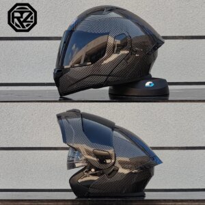 2025 professional motorcycle sports flip helmet ABS material modular dual lens full face helmet DOT certification