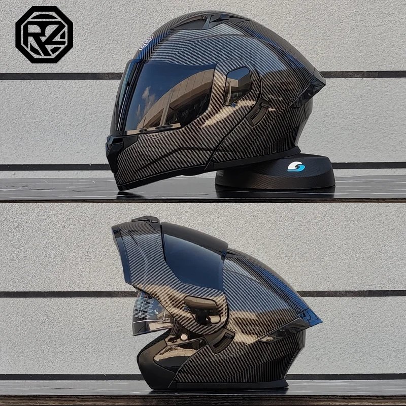 2025 professional motorcycle sports flip helmet ABS material modular dual lens full face helmet DOT certification