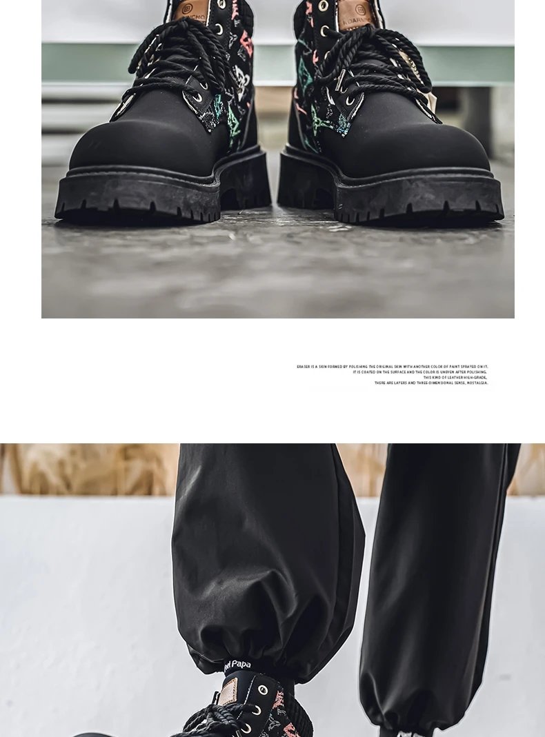 Men's Winter and Autumn High-top American Workwear Ankle Boots, Outdoor Anti-slip and Wear-resistant Sports and Cycling Boots