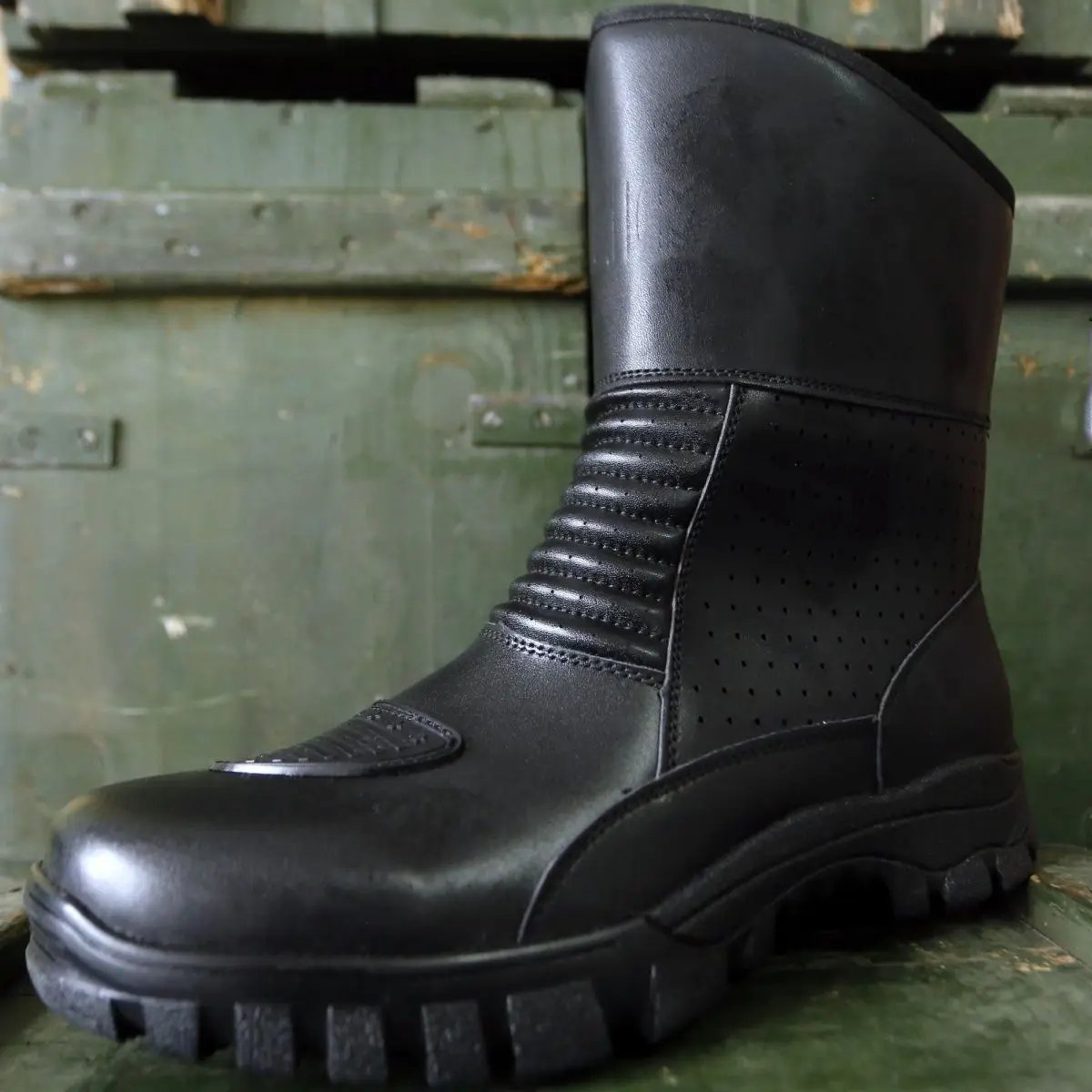 Men Summer Breathable Motorcycle Riding Boot Anti-Slip Anti-Fall Motorbike Racing Shoes Comfortable Outdoor Protective Boots