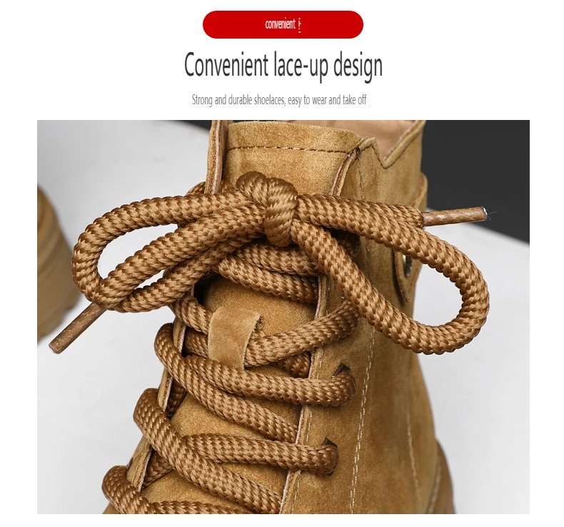 2026 New Men's British Style Boots - Outdoor Non-Slip Wear-Resistant Motorcycle Boots, Platform Elevator Work Boots