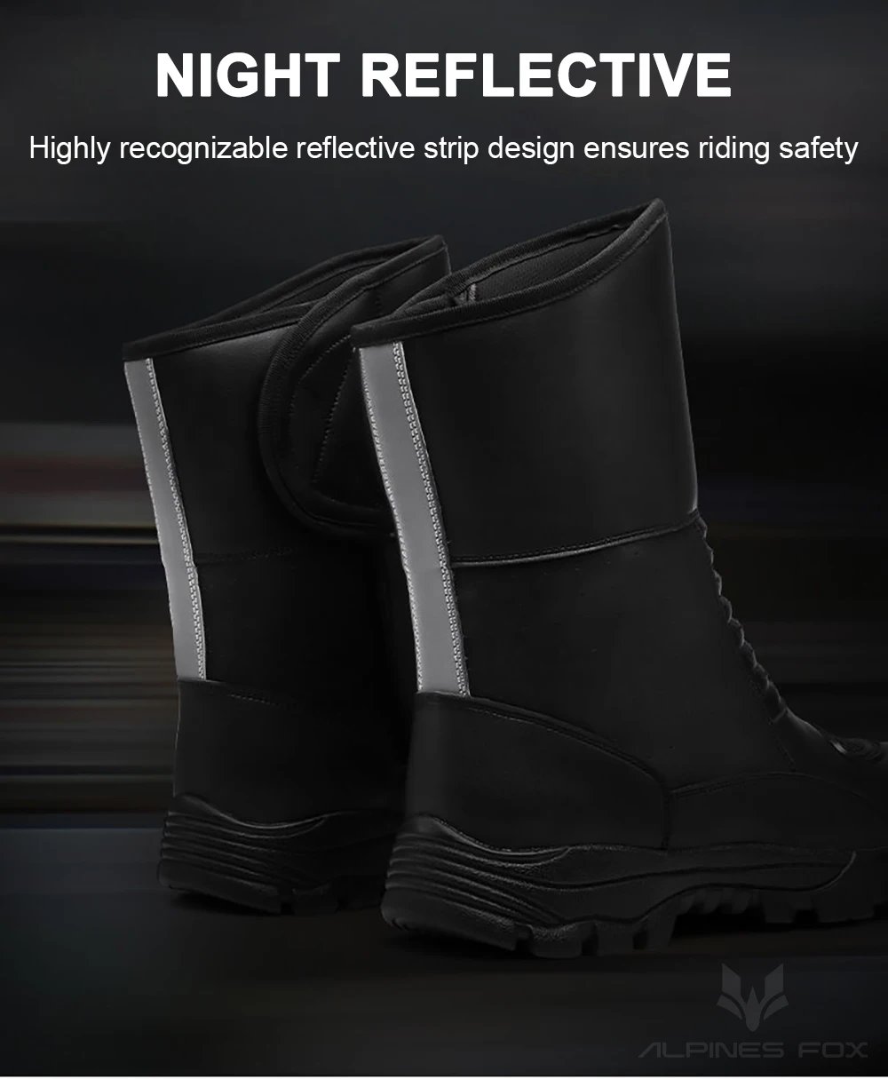 Retro Motorcycle Touring Boots Leather Men's Motorbike Riding Shoes Waterproof Windproof Anti-fall Rider Shoes Four Seasons