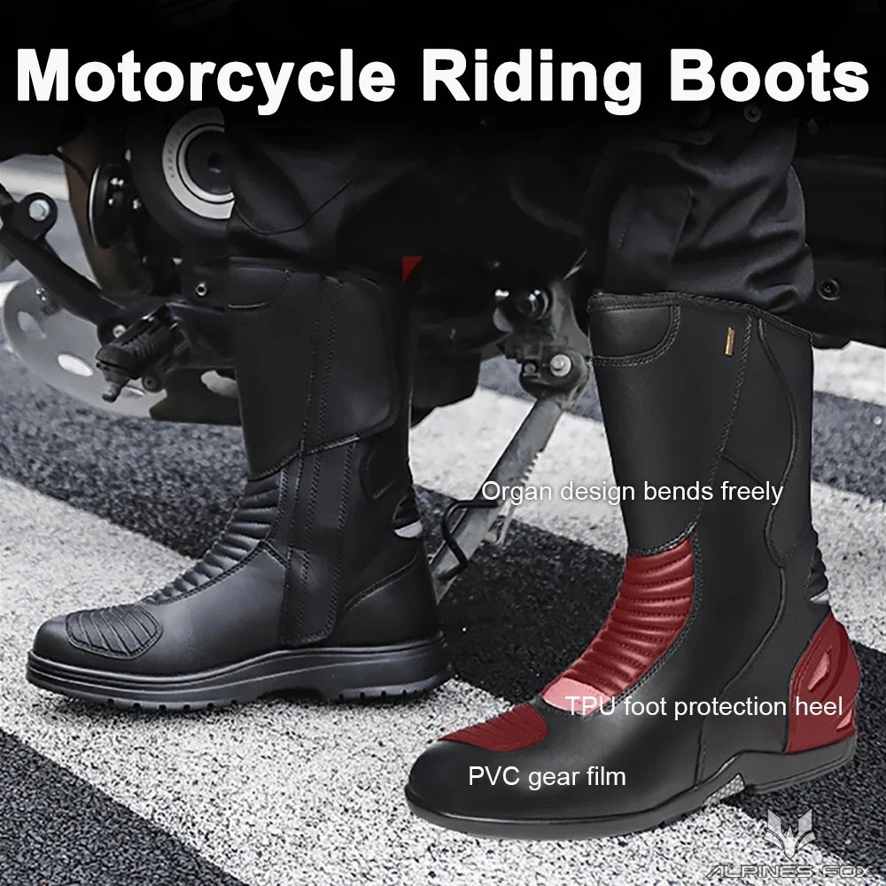 Motorcycle Boots Four Season Men's Outdoor Fashion High Top Motorbike Riding Shoes Anti-collision Motocross Protective Boots