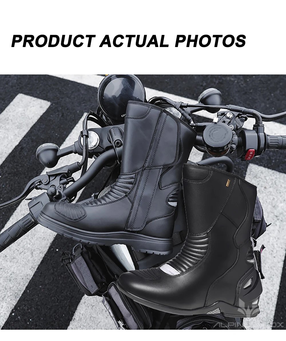 Motorcycle Boots Four Season Men's Outdoor Fashion High Top Motorbike Riding Shoes Anti-collision Motocross Protective Boots