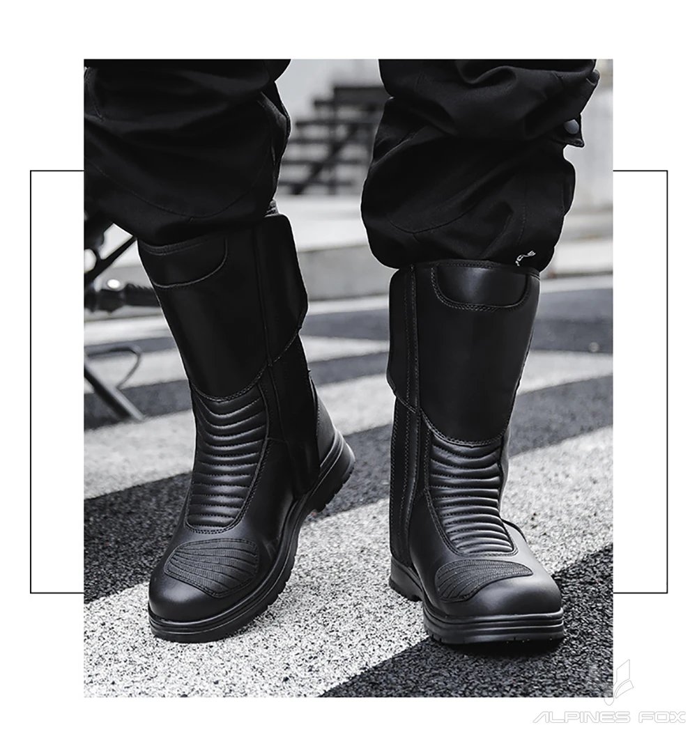 Motorcycle Boots Four Season Men's Outdoor Fashion High Top Motorbike Riding Shoes Anti-collision Motocross Protective Boots