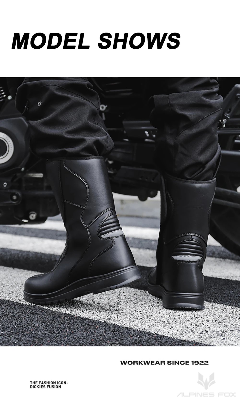 Motorcycle Boots Four Season Men's Outdoor Fashion High Top Motorbike Riding Shoes Anti-collision Motocross Protective Boots