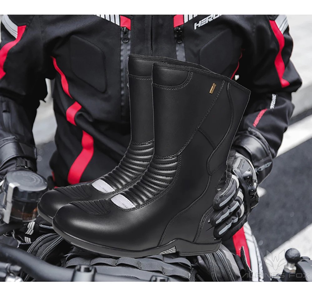 Motorcycle Boots Four Season Men's Outdoor Fashion High Top Motorbike Riding Shoes Anti-collision Motocross Protective Boots