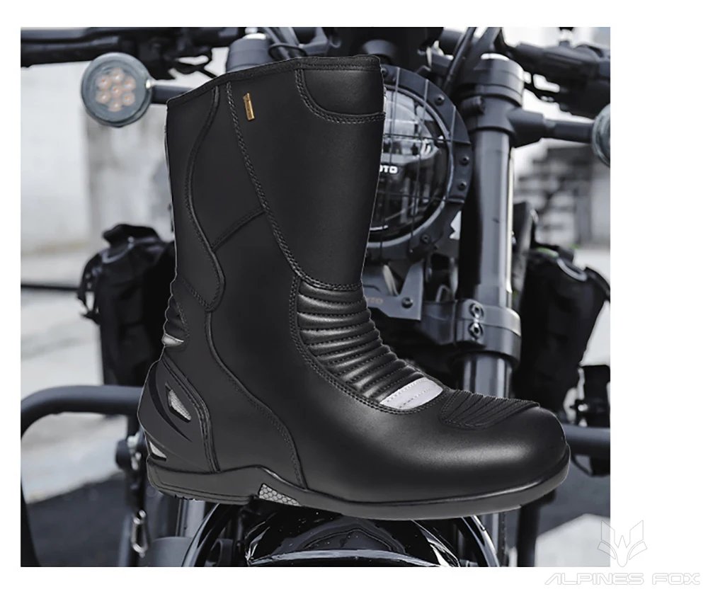 Motorcycle Boots Four Season Men's Outdoor Fashion High Top Motorbike Riding Shoes Anti-collision Motocross Protective Boots