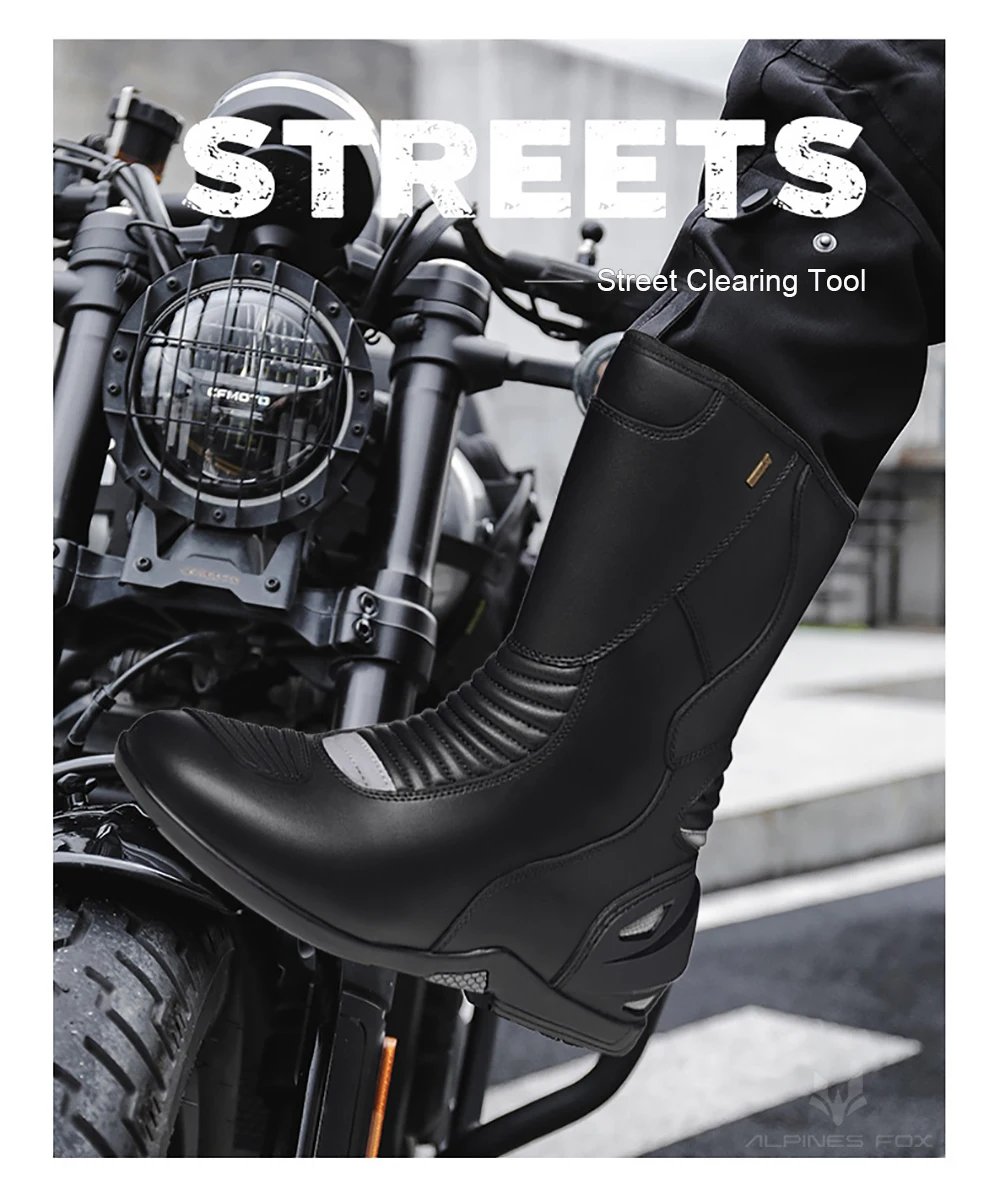 Motorcycle Boots Four Season Men's Outdoor Fashion High Top Motorbike Riding Shoes Anti-collision Motocross Protective Boots