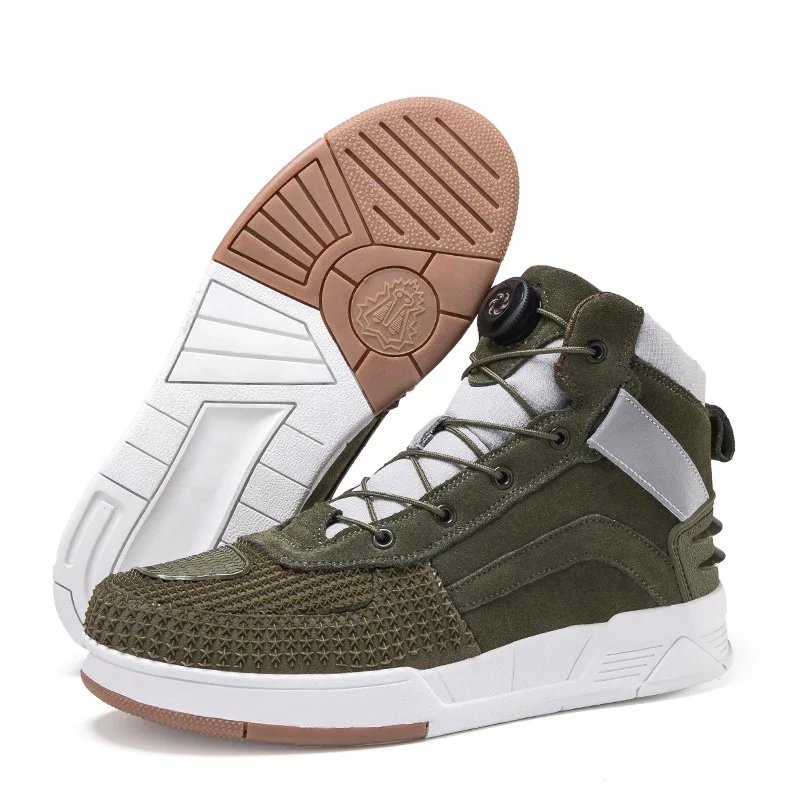 Casual Motorcycle Boots Men Women Motorcyclist Shoes Brown Men's Sneakers Breathable Motocross Boots Motorcycle Supplies