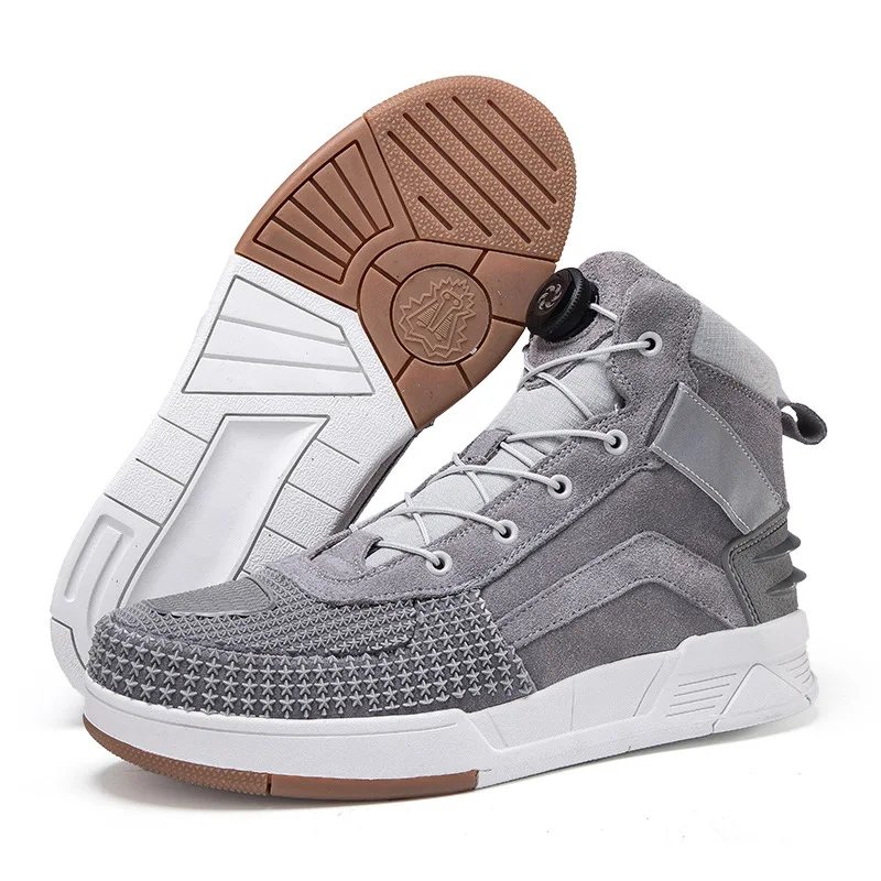 Casual Motorcycle Boots Men Women Motorcyclist Shoes Brown Men's Sneakers Breathable Motocross Boots Motorcycle Supplies