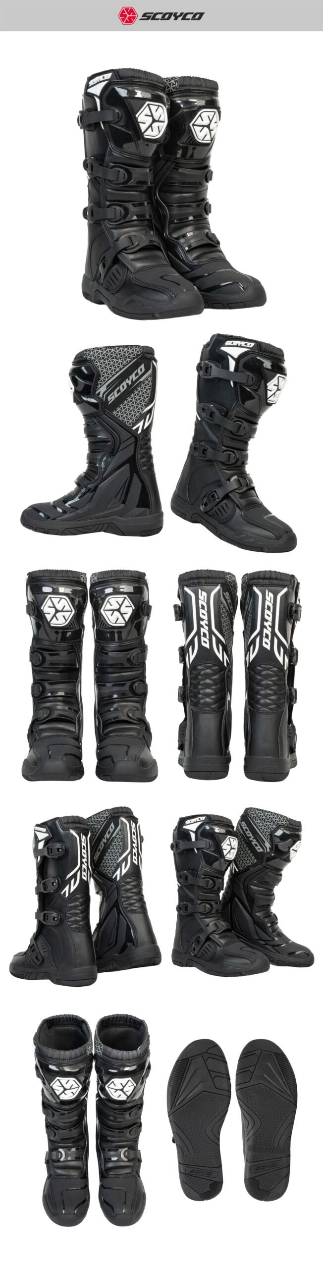 SCOYCO Motorcycle Riding Protective Boots Knee-High Anti-drop Motocross Boats Anti-Slip All-Terrain Grip Long Moto Rally Boots SCOYCO Motorcycle Riding Protective Boots Knee-High Anti-drop Motocross Boats Anti-Slip All-Terrain Grip Long Moto Rally Boots