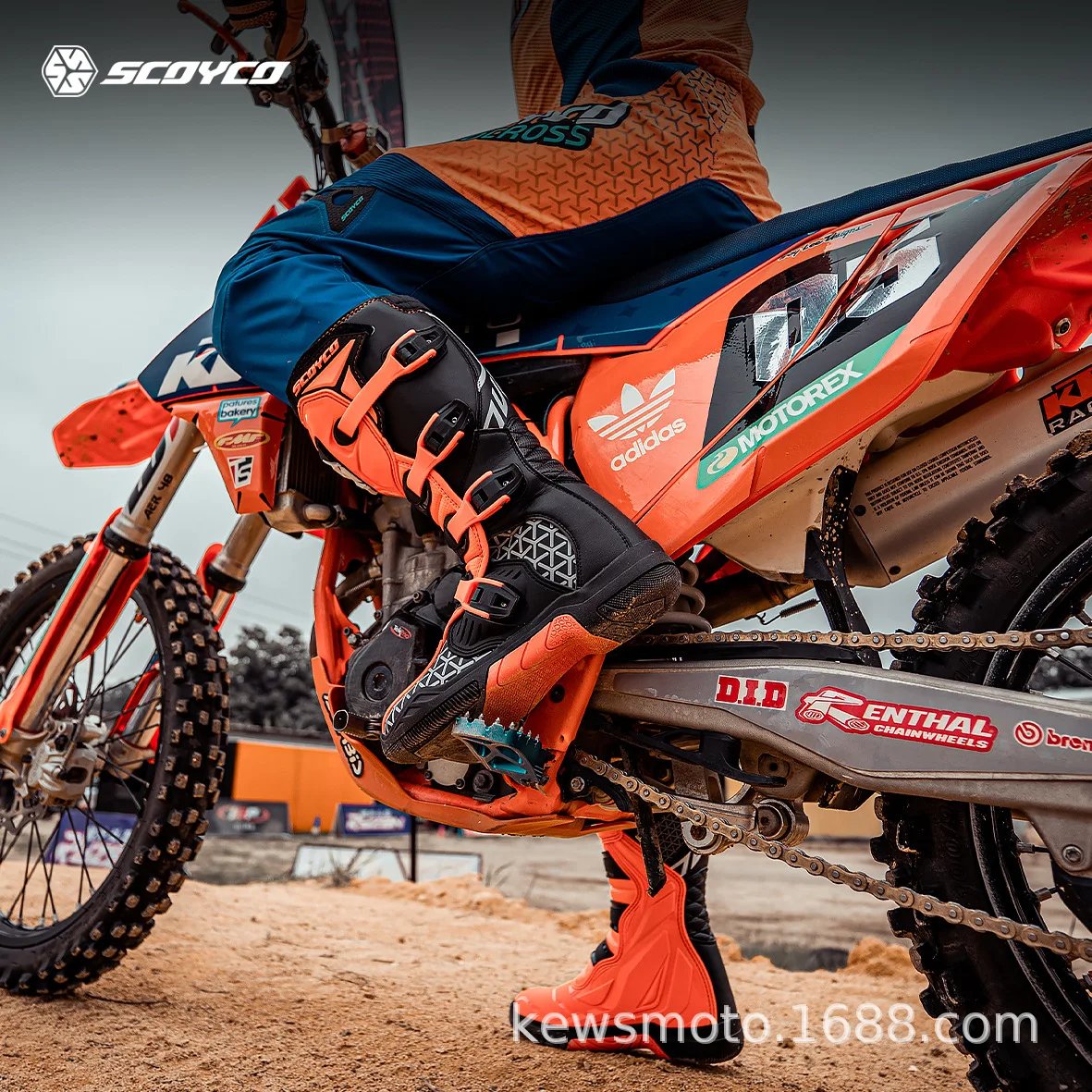 SCOYCO Motorcycle Riding Protective Boots Knee-High Anti-drop Motocross Boats Anti-Slip All-Terrain Grip Long Moto Rally Boots