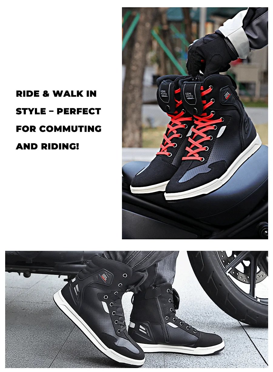 Motorcycle Shoes Men High-top Boots Summer Professional Riding Casual Breathable Lightweight Cycling Protection Equipments Motorcycle Shoes Men High-top Boots Summer Professional Riding Casual Breathable Lightweight Cycling Protection Equipments