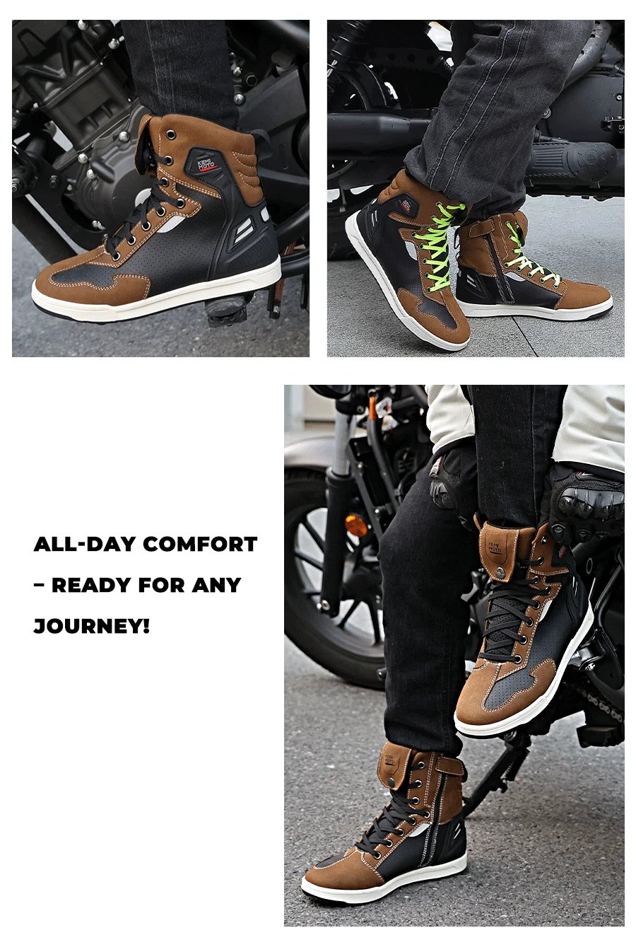 Motorcycle Shoes Men High-top Boots Summer Professional Riding Casual Breathable Lightweight Cycling Protection Equipments