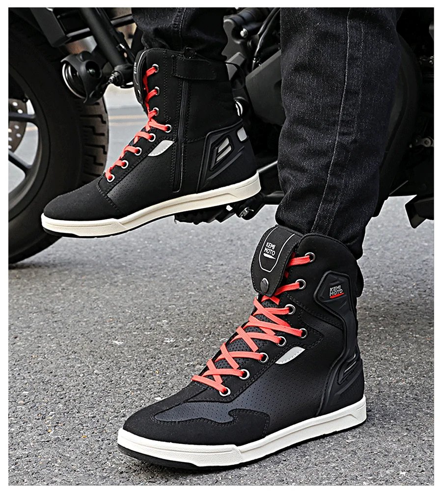 Motorcycle Shoes Men High-top Boots Summer Professional Riding Casual Breathable Lightweight Cycling Protection Equipments Motorcycle Shoes Men High-top Boots Summer Professional Riding Casual Breathable Lightweight Cycling Protection Equipments