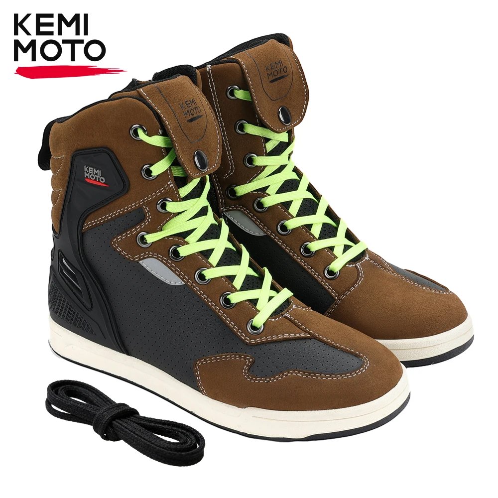 Motorcycle Shoes Men High-top Boots Summer Professional Riding Casual Breathable Lightweight Cycling Protection Equipments