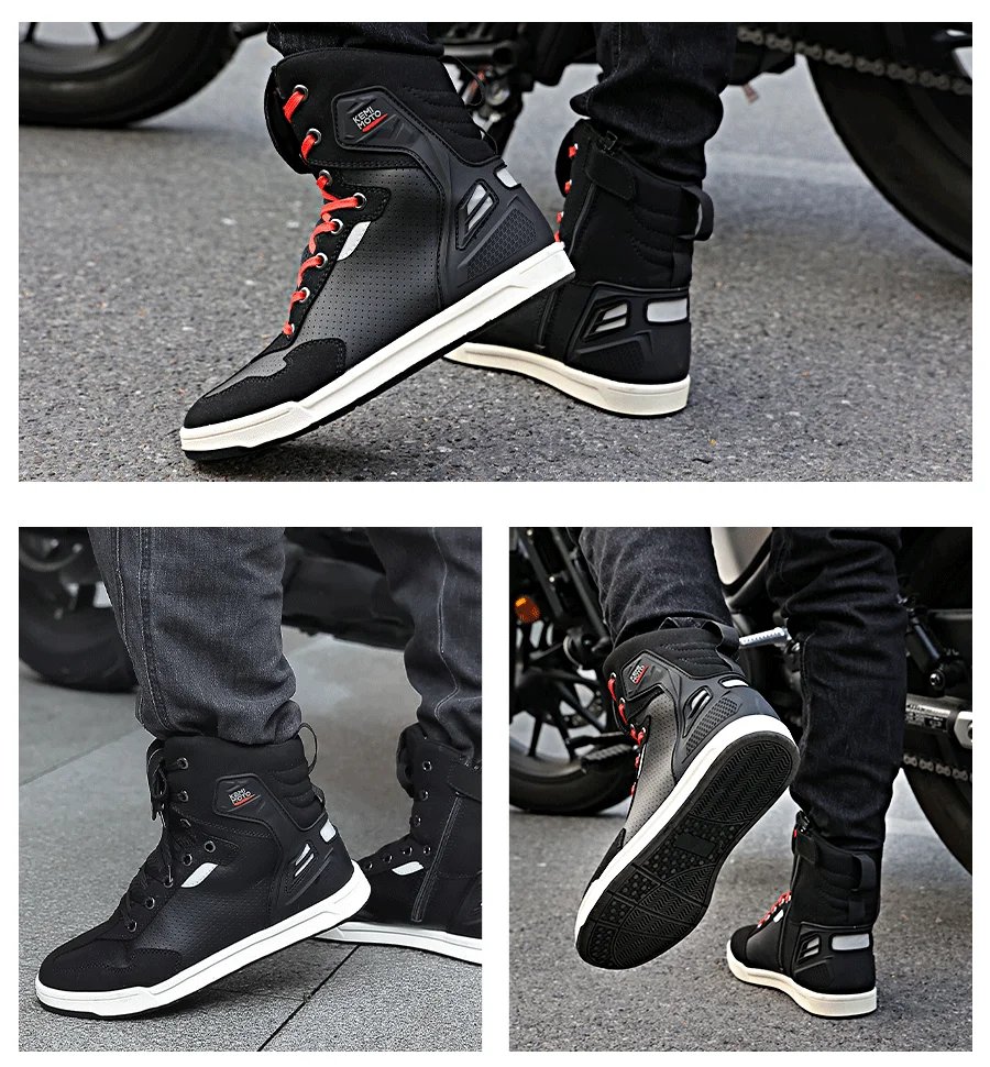 Motorcycle Shoes Men High-top Boots Summer Professional Riding Casual Breathable Lightweight Cycling Protection Equipments Motorcycle Shoes Men High-top Boots Summer Professional Riding Casual Breathable Lightweight Cycling Protection Equipments