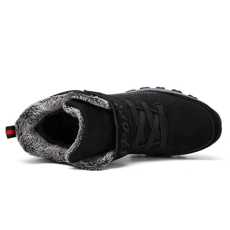 Waterproof Winter Men Boots Suede Warm Snow Outdoor Sneakers Boots Men Work Casual Shoes High-top Non-slip Ankle Boots