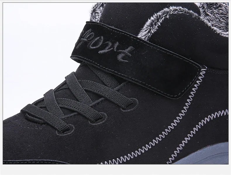 Waterproof Winter Men Boots Suede Warm Snow Outdoor Sneakers Boots Men Work Casual Shoes High-top Non-slip Ankle Boots