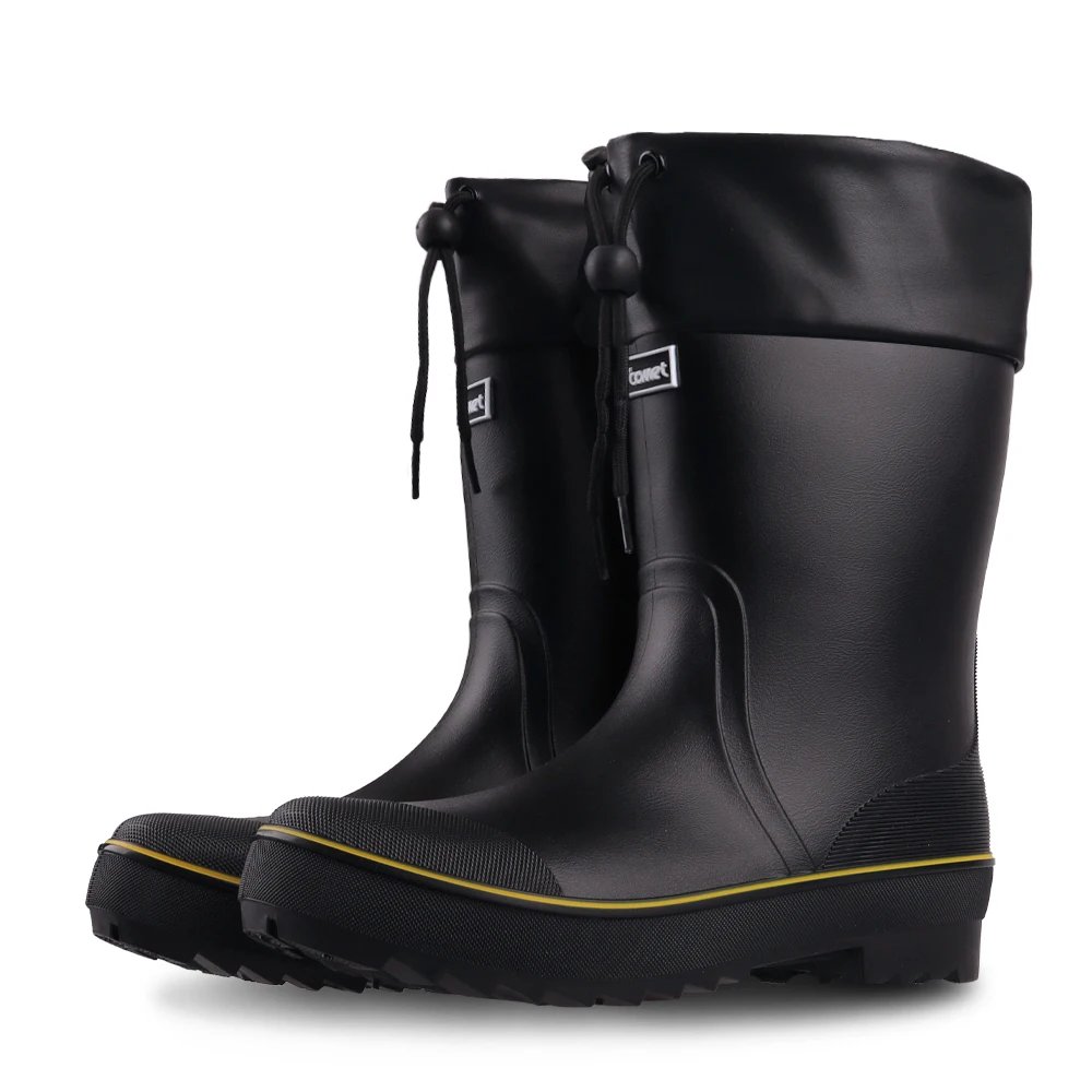 Men's Rain Boots Non-Slip Pvc Middle Calf Yading Fishing Boots Work Waterproof Field Day Advance