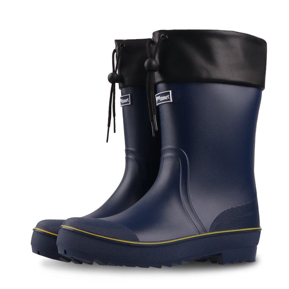 Men's Rain Boots Non-Slip Pvc Middle Calf Yading Fishing Boots Work Waterproof Field Day Advance
