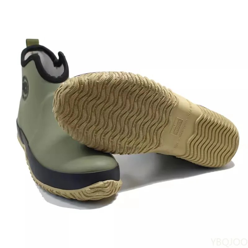 Spring Autumn Fashion Large Outdoor Waterproof and Anti Slip Men Rain Shoes Lightweight Short Tube Fishing Versatile Rain Boots