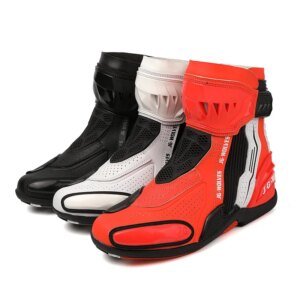 Men Women Motorcycle Riding Shoes Waterproof Breathable Summer Short Moto Boots Anti Slip Off Road Racing Motorbike Footwear