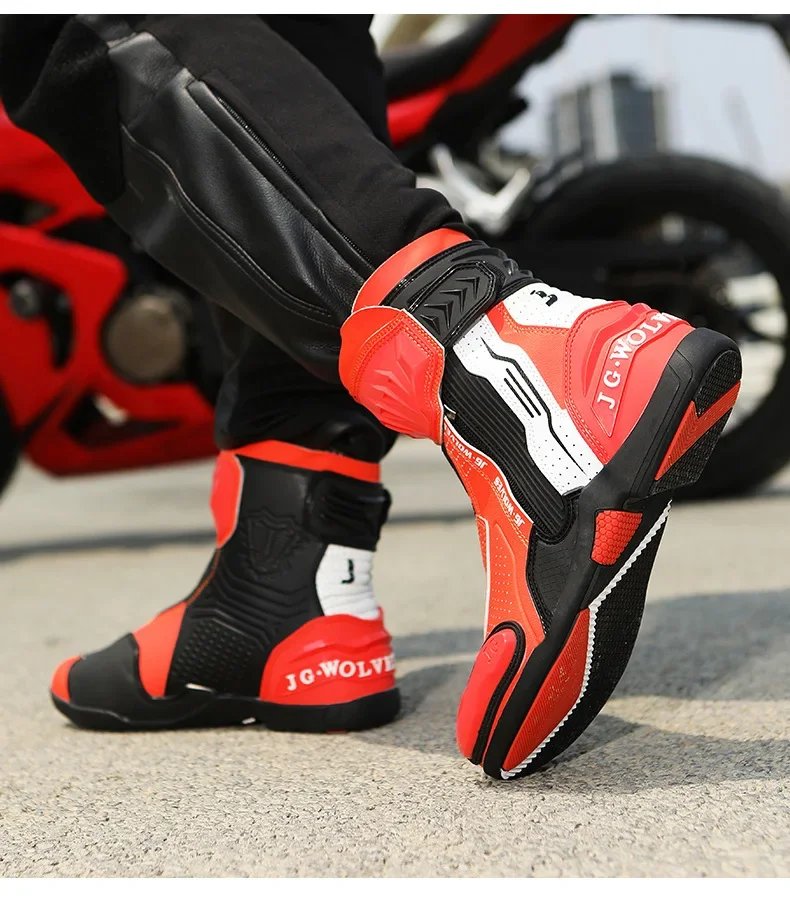 Men Women Motorcycle Riding Shoes Waterproof Breathable Summer Short Moto Boots Anti Slip Off Road Racing Motorbike Footwear