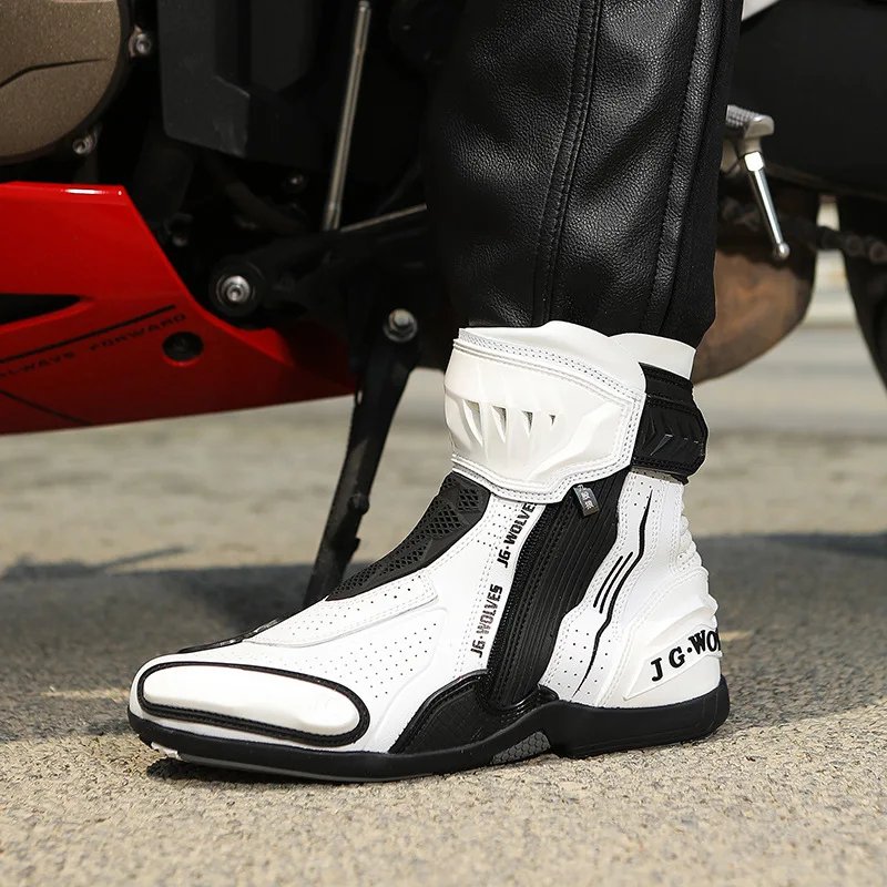 Men Women Motorcycle Riding Shoes Waterproof Breathable Summer Short Moto Boots Anti Slip Off Road Racing Motorbike Footwear
