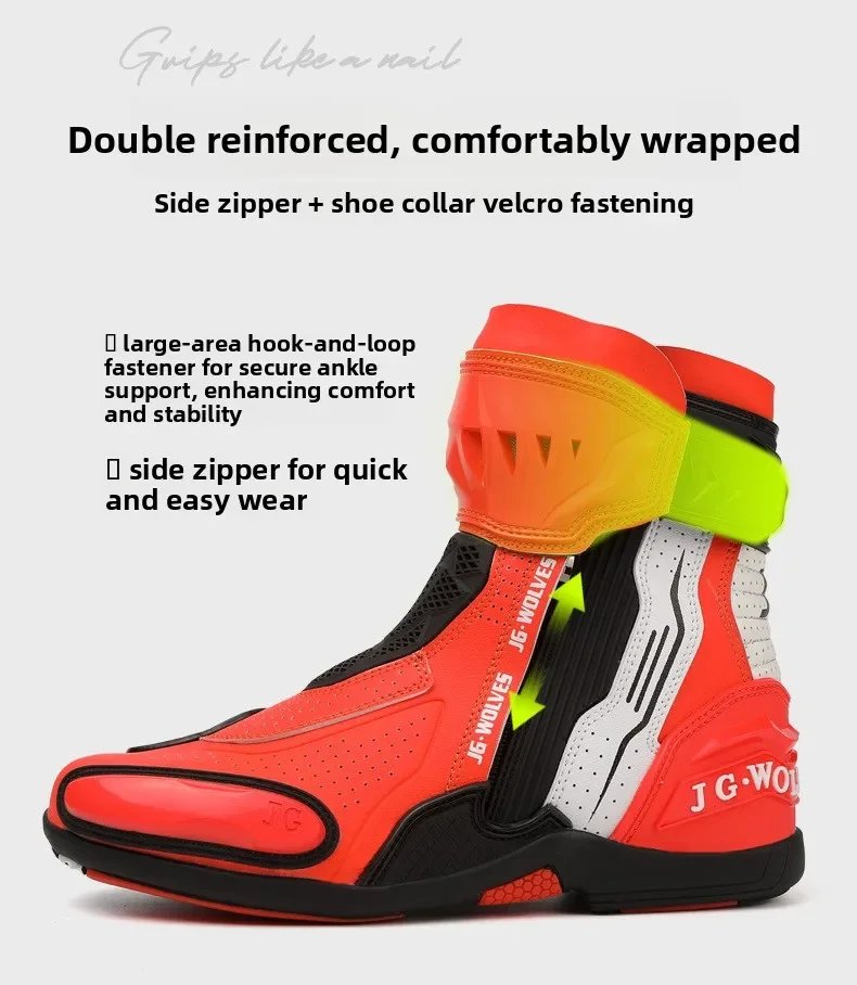 Men Women Motorcycle Riding Shoes Waterproof Breathable Summer Short Moto Boots Anti Slip Off Road Racing Motorbike Footwear