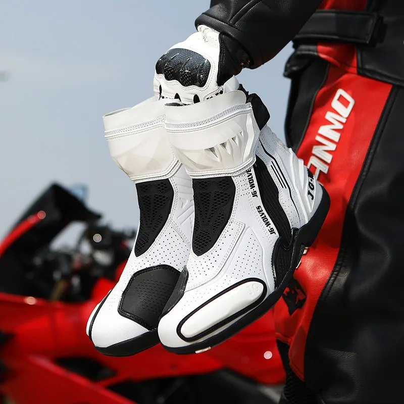 Men Women Motorcycle Riding Shoes Waterproof Breathable Summer Short Moto Boots Anti Slip Off Road Racing Motorbike Footwear