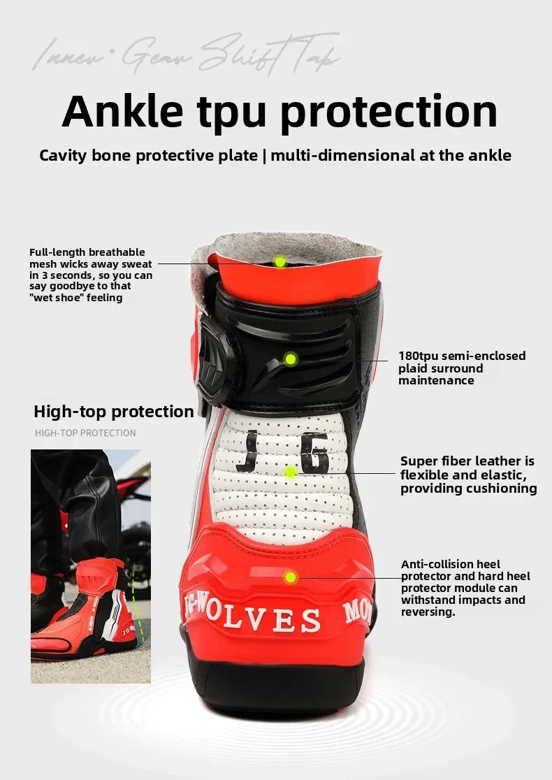 Men Women Motorcycle Riding Shoes Waterproof Breathable Summer Short Moto Boots Anti Slip Off Road Racing Motorbike Footwear