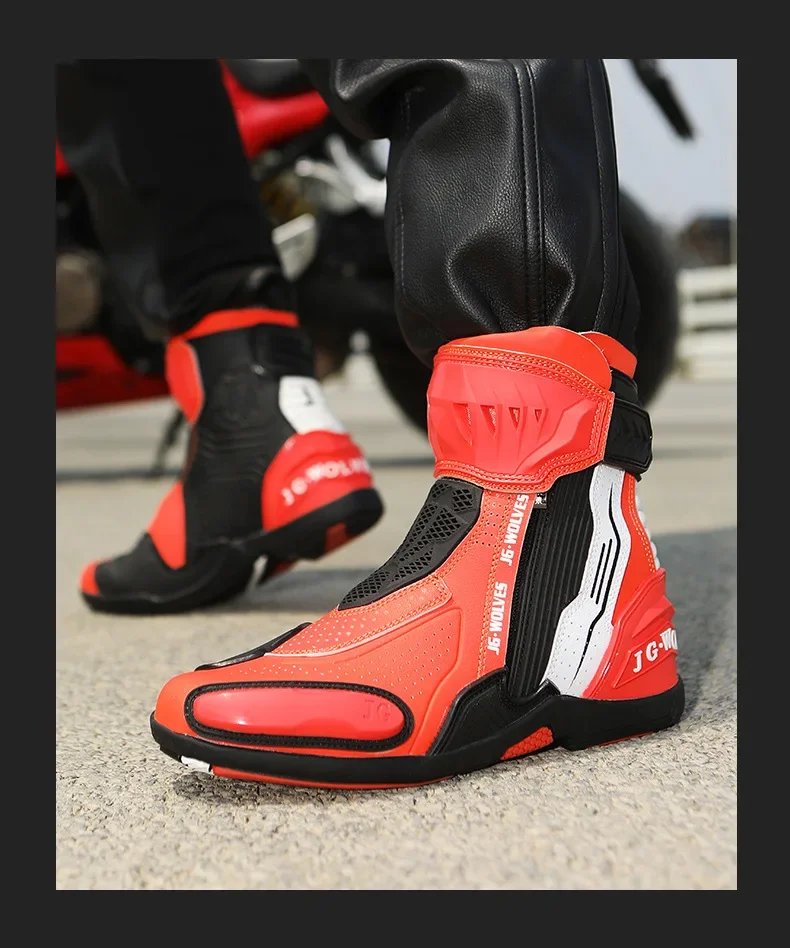 Men Women Motorcycle Riding Shoes Waterproof Breathable Summer Short Moto Boots Anti Slip Off Road Racing Motorbike Footwear