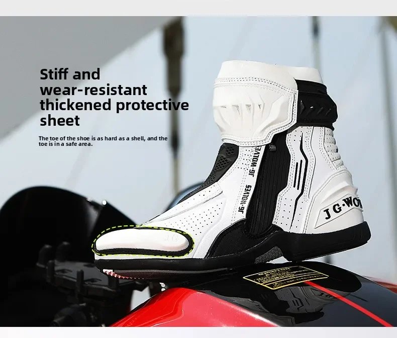 Men Women Motorcycle Riding Shoes Waterproof Breathable Summer Short Moto Boots Anti Slip Off Road Racing Motorbike Footwear