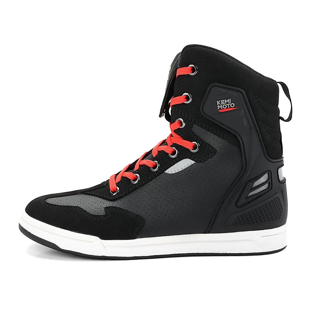 Motorcycle Shoes Men Short Boots Daily Summer Riding Casual Sneakers Anti-collision Reflective Cycling Protection Equipments