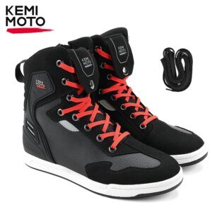 Motorcycle Shoes Men Short Boots Daily Summer Riding Casual Sneakers Anti-collision Reflective Cycling Protection Equipments