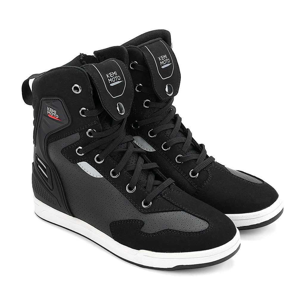 Motorcycle Shoes Men Short Boots Daily Summer Riding Casual Sneakers Anti-collision Reflective Cycling Protection Equipments