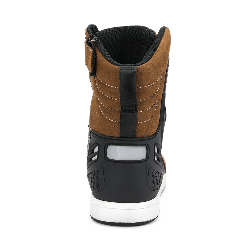 Motorcycle Shoes Men Short Boots Daily Summer Riding Casual Sneakers Anti-collision Reflective Cycling Protection Equipments