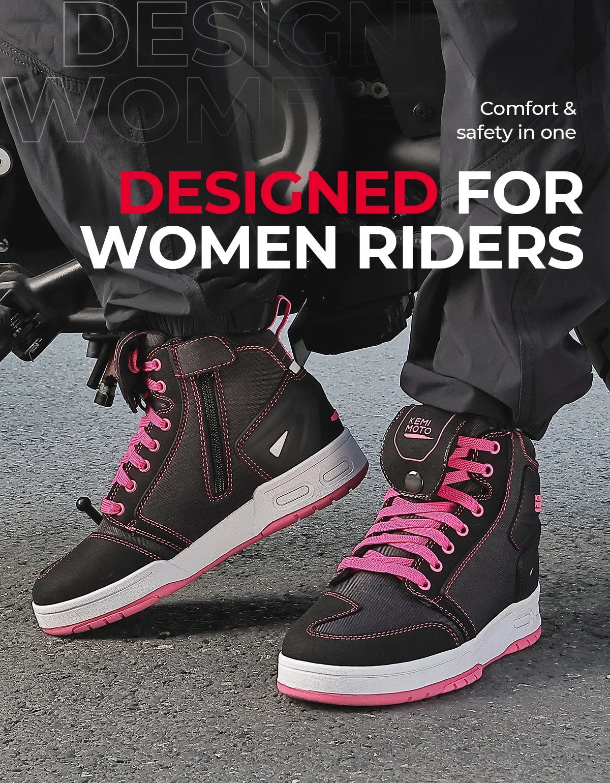 Motorcycle Shoes for Women Daily Commute Riding Protective Summer Breathable Comfortable Reinforced Toe Anti-slip Street Gear Motorcycle Shoes for Women Daily Commute Riding Protective Summer Breathable Comfortable Reinforced Toe Anti-slip Street Gear