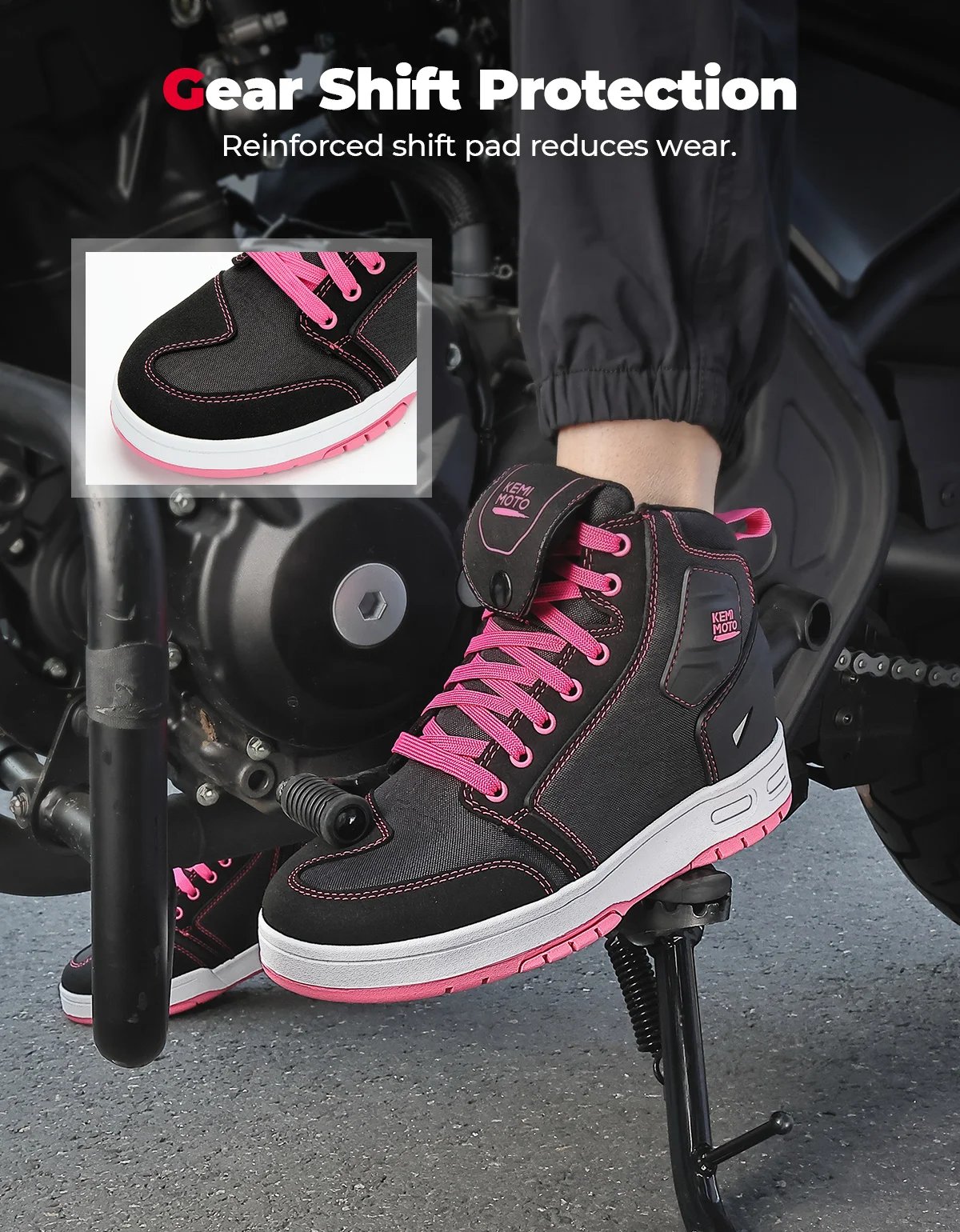 Motorcycle Shoes for Women Daily Commute Riding Protective Summer Breathable Comfortable Reinforced Toe Anti-slip Street Gear Motorcycle Shoes for Women Daily Commute Riding Protective Summer Breathable Comfortable Reinforced Toe Anti-slip Street Gear