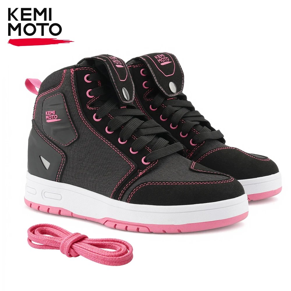 Motorcycle Shoes for Women Daily Commute Riding Protective Summer Breathable Comfortable Reinforced Toe Anti-slip Street Gear