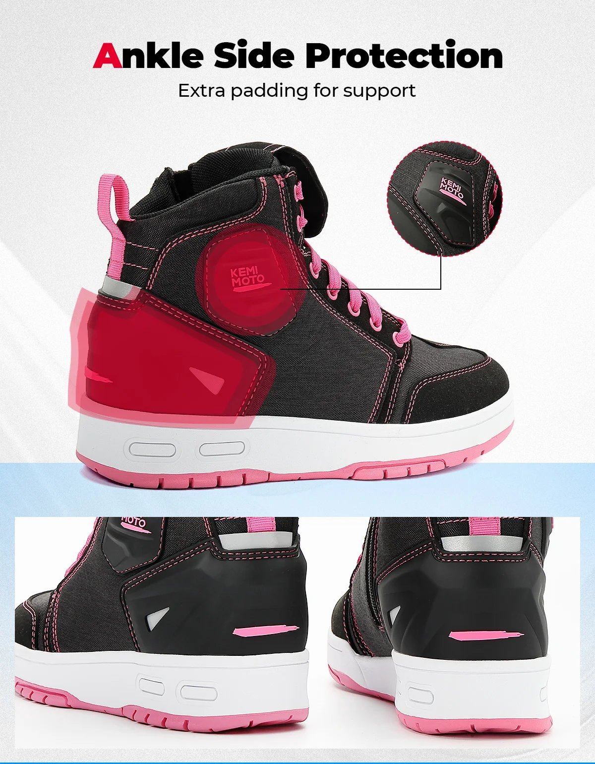 Motorcycle Shoes for Women Daily Commute Riding Protective Summer Breathable Comfortable Reinforced Toe Anti-slip Street Gear Motorcycle Shoes for Women Daily Commute Riding Protective Summer Breathable Comfortable Reinforced Toe Anti-slip Street Gear