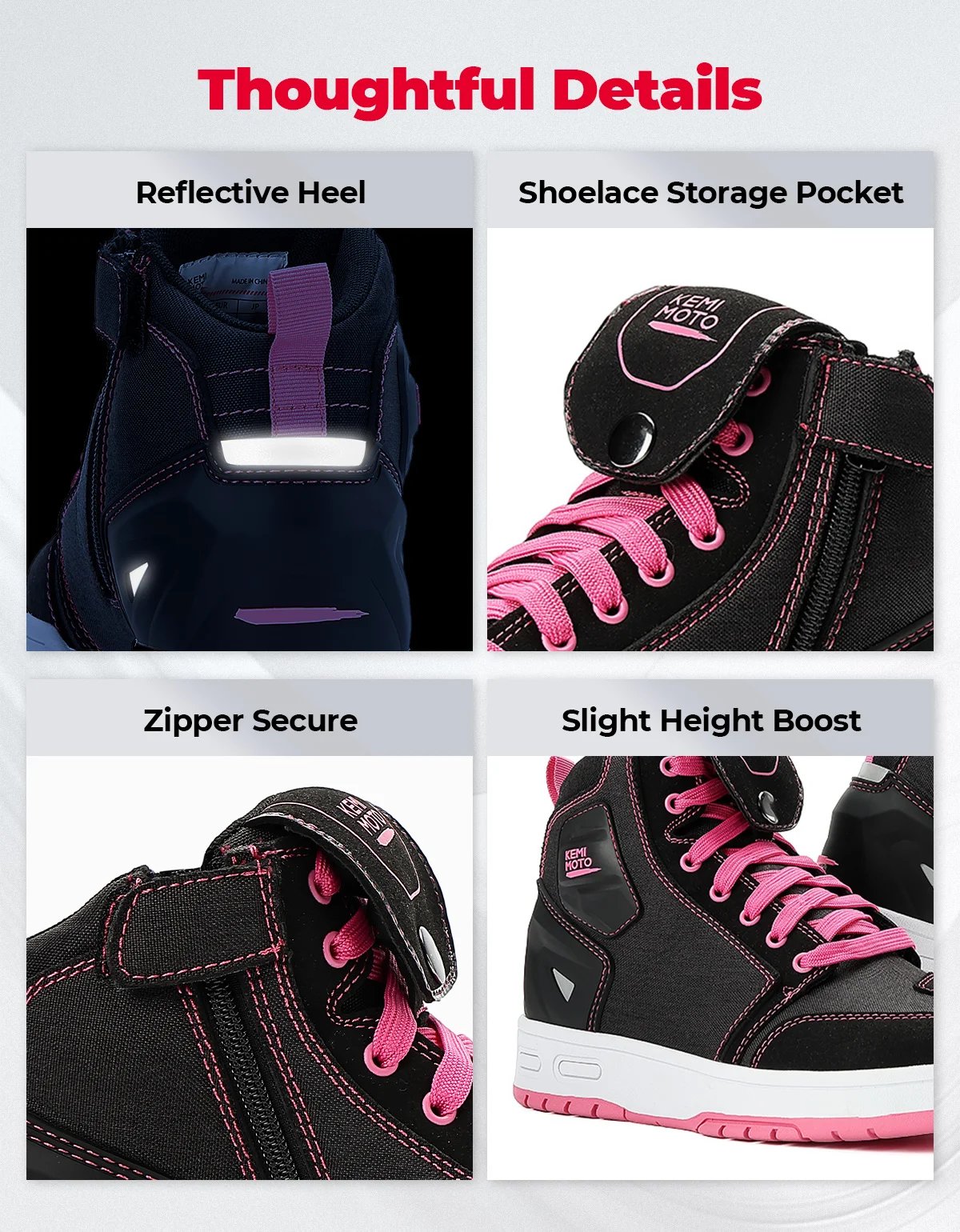Motorcycle Shoes for Women Daily Commute Riding Protective Summer Breathable Comfortable Reinforced Toe Anti-slip Street Gear Motorcycle Shoes for Women Daily Commute Riding Protective Summer Breathable Comfortable Reinforced Toe Anti-slip Street Gear
